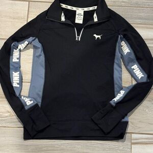 Victoria secrets Black and Gray Quarter-Zip Pullover